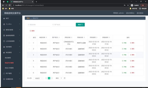 ssm網絡游戲交易平臺信息管理系統 vue